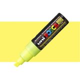 uni-ball posca 8.0 mm kesik uç su bazlı poster markör kalem fosforlu sarı pc-8k (6 lı paket) - Yok