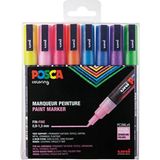 Uni-Ball Posca 8'li Simli Su Bazlı Kalem Seti 0.9-1.3 mm Çok Amaçlı Kullanım için Uygun