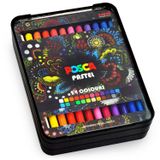 Uni-Ball Posca Pastel Markör Boya Kalemi 24 Renk Kalem Kutu Set KPA-100/24C
