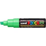 uni-ball posca su bazlı boyama kalemi 8.0 poster markörü 8.0 mm fosforlu yeşil pc-8k (6 lı paket) - Yok