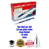 Uni-Ball Signo Broad UM-153 1.0 mm Pilot Roller İmza Kalemi, Mavi, 12 Adet