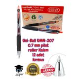 Uni-Ball Signo UMN-207 0.7mm Jel Pilot Roller Kalem, Kırmızı, 12 Adet