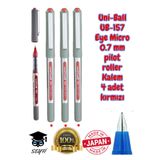 Uni-Ball UB-157 Eye Micro Roller Kalem, 0.7 mm, Kırmızı, 4 Adet, Made in Japan