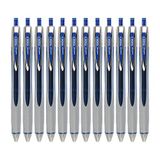 Uni-Ball ubn178 Vision tükenmez kalem, baskı mekanizmalı, orta, 0,6 mm uç, 0,4 mm çizgi mavi Ref 9007081 [12 adet]