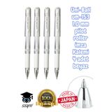 Uni-Ball UM-153 1.0 mm Pilot Roller İmza Kalemi, Beyaz, 4 Adet