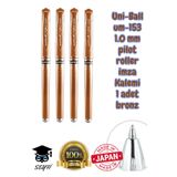 Uni-Ball UM-153 1.0 mm Pilot Roller İmza Kalemi, Bronz, 4 Adet