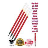 Uni-Ball UM-153 1.0 mm Pilot Roller İmza Kalemi, Kırmızı, 4 Adet