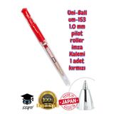 Uni-Ball UM-153 1.0 mm Pilot Roller İmza Kalemi, Kırmızı