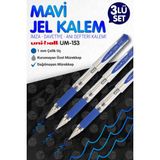 Uni-Ball UM 153 Signo Broad Roller Kalem Mavi 3 Adet 1 0 mm Davetiye Kalemi