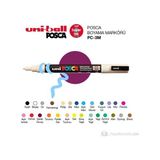 Uni-Ball Uni Posca Boyama Markörü PC-3M Siyah Renkli Keçeli Kalem Çok Yönlü Kullanım Özelliği