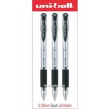 UNİ-BALL Uniball Signo Dx 0.38 Mm Siyah Jel Kalem 3 Adet