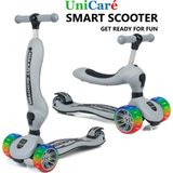 Uni Care Gri Smart Oturaklı Çocuk Scooter 3 Tekerlekli Işıklı Yükseklik Ayarlı 1-5 Yaş İçin Rahat Kullanım