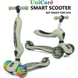 Uni Care Smart Oturaklı Çocuk Scooter 3 Tekerlekli Yeşil Renk 1-5 Yaş İçin Işıklı ve Ayarlanabilir