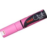 Uni Chalk 8 mm Kesik Uç Su Bazlı Sıvı Tebeşir Kalemi F.Pembe