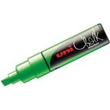 Uni Chalk Marker Wet Wipe Pwe-8k Kesik Uçlu Sıvı Tebeşir Kalemi Fosforlu Yeşil