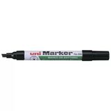Uni Marker Kesik Uçlu Kalem Siyah Markör - 3 Adet