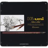 uni Merhaba Ahşap Kalem Sanat Seti - 10B - 10H - 22'li Kutu (HUAS)