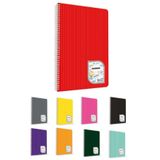 Uni Note A4 Colormaxi Spiralli Defter Plastik Kapak Kareli 120 Yaprak 120/4 73008 (6 LI PAKET) T.d 5700.00049