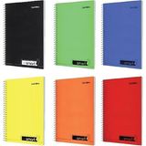 uni note ı m smart a4 spiralli plastik kapak defter 96 yaprak kareli (karışık renk 1 adet) - 0