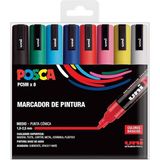 Unı Pc 5m Basic Set - 8'li Marker Paketi - Standart