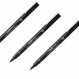 Uni Pin Teknik Çizim Kalemi 0.9 Mm Siyah 3 Adet