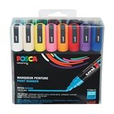 Uni Posca Marker 16'lı Set 2 Renkli Kalemler 1.8-2.5mm Çizim ve Boyama İçin - Çok Renkli