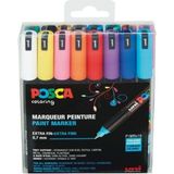 Uni Posca Marker Kalem 0.7mm Renkli 16'lı Set Standart Ölçüler ile Yüksek Kalite