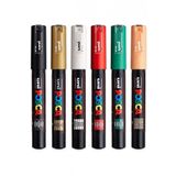 Uni Posca Marker Kalem Pc-1m 0.7 mm 6'lı Set