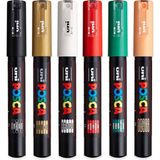 Uni Posca Marker Kalem Pc-1m (0.7mm) 6'lı Set - Renkli - Standart