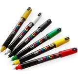 Uni Posca Marker Kalem Pc-1mr (0.7mm) 6'lı Set - Renkli - Standart