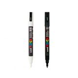 Uni Posca Marker Kalem Pc-3M (0.9-1.3Mm) 2Li Set Siyah Ve Beyaz
