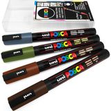 Uni Posca Marker Kalem Pc-3m (0.9-1.3mm) 4'lü Toprak Renkler Seti - Renkli - Standart