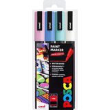 Uni Posca Marker Kalem Pc-3m (0.9-1.3mm) 4'lü Unicorn Tonları Renkler Seti - Renkli