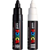 Uni Posca Marker Kalem Pc-7m Siyah Ve Beyaz