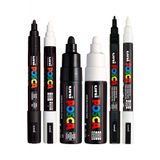 Uni Posca Marker Kalem Siyah Beyaz Tonları 2