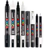 Uni Posca Marker Kalem Siyah Beyaz Tonları - Renkli - Standart
