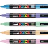 Uni Posca Marker Kalemi Pc-5m (1.8-2.5mm) 5'li Set Açık Tonlar