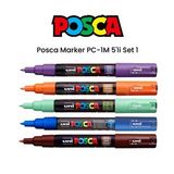 Uni Posca Marker PC-1M 5li Set 1