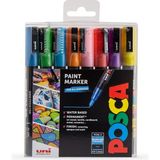 Uni Posca Marker Pc-3m (0.9-1.3mm) 8'li Set - Renkli - Standart