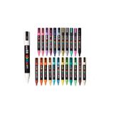 Uni Posca Marker Pc-3M 20'Li Set Simli Ve Ana Renkler