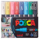 Uni POSCA PC-1M 0.7 mm 8'li Set Ana Renkler Marker