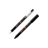 Uni Posca Pc-1mr 0.7 mm Beyaz ve Siyah Boyama Markörü Özellikli Sanatsal Malzeme