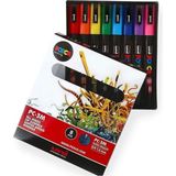 Uni Posca Pc-3m 0.9-1.3 Su Bazlı Boyama Markörü Seti Ana Renkler 8 Renk
