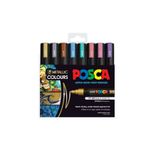 Uni Posca Pc-5m 1.8-2.5 Mm 8li Metalik Renkler