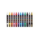 Uni Posca PC-5M 1.8-2.5mm Marker Akrilik Boyama Kalemi 12'li Set