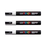 Uni Posca Pc-5m Boyama Markörü 3'lü Set Beyaz