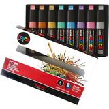Uni Posca Pc-8k 8.0 Su Bazlı Boyama Markörü Seti Metalik Renkler 8 Renk