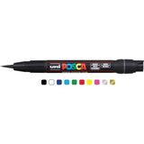 Uni Posca Pcf-350 Boyama Markörü 1-10 Mm Fırça Uç Sarı Renk
