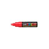 Uni Posca Posca Pc-8k Boyama Markörü 8 Mm Kesik Uç Floresan Kırmızı