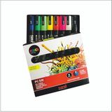 Uni Posca Su Bazlı Marker 8'li Neon Renkler Seti 5M Uç Kalınlığı Renkli Standart Ölçüler